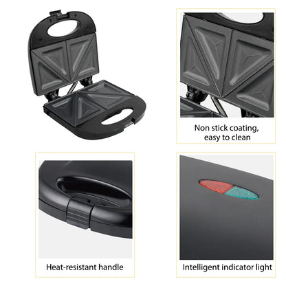 Electric Waffle Maker – Professional 2 Slice Non-Stick Breakfast Machine - ZOOMNSTORE