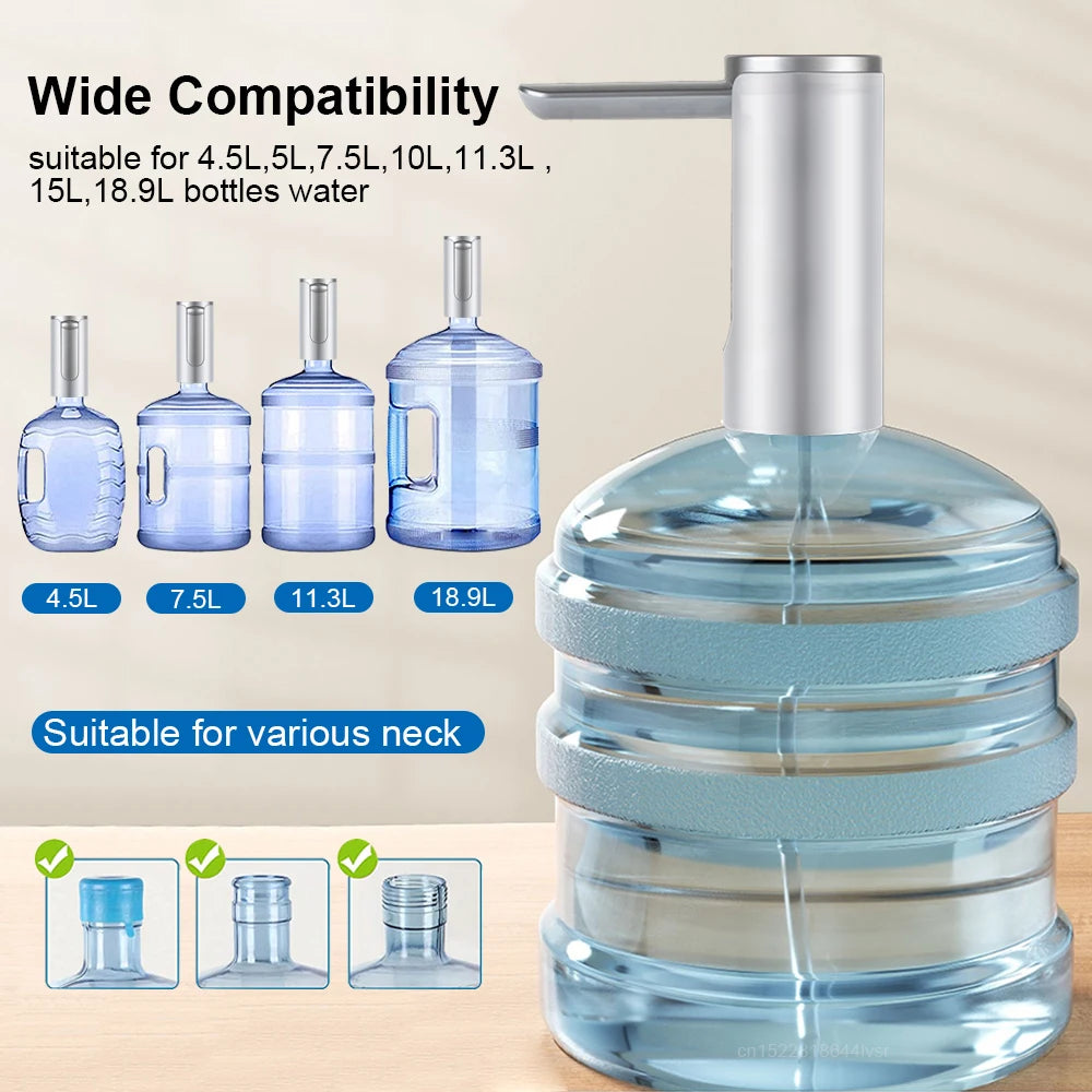 Electric Water Dispenser - Foldable Automatic Water Bottle Pump with USB Rechargeable Battery - ZOOMNSTORE