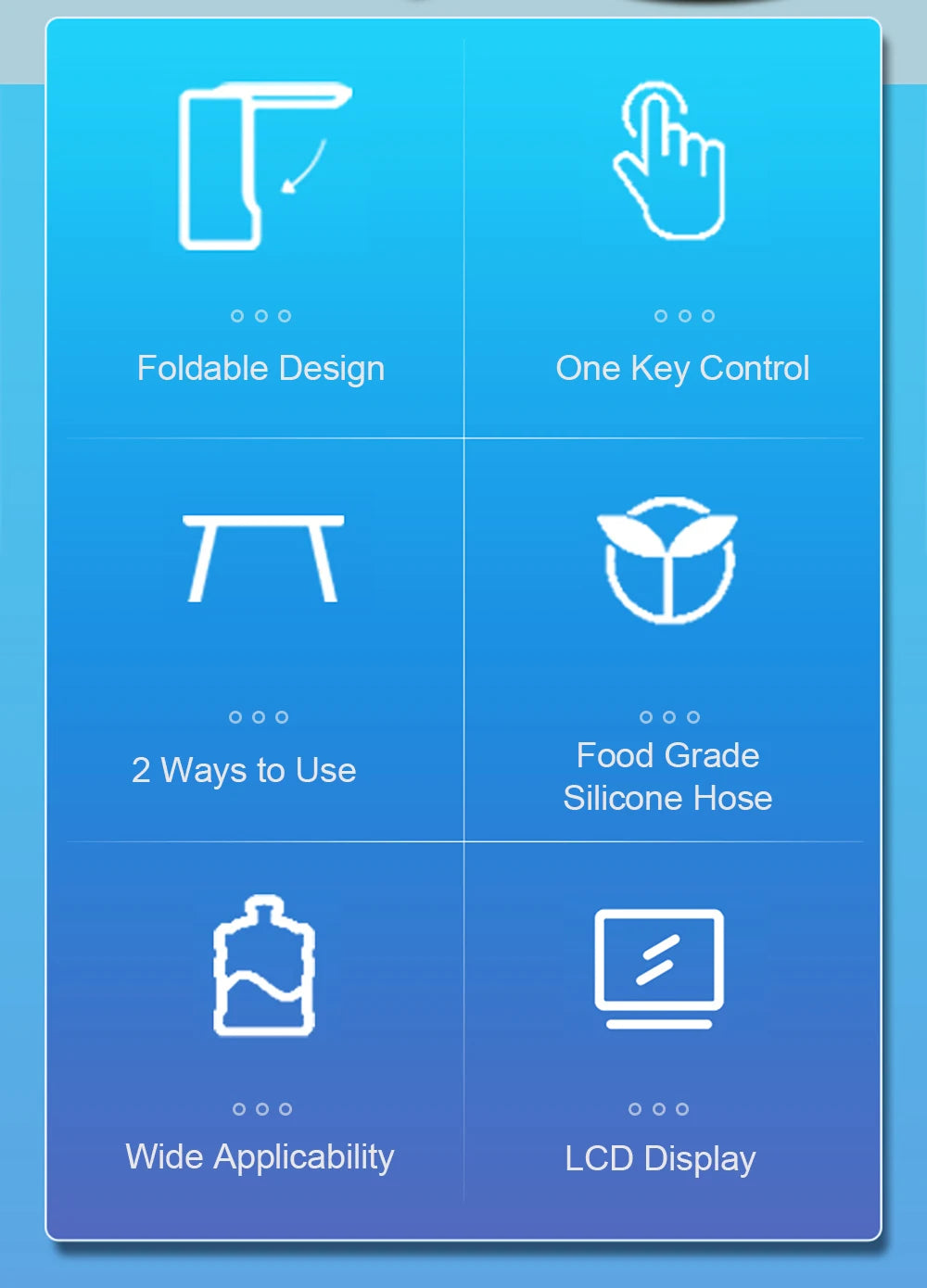 Electric Water Dispenser - Foldable Automatic Water Bottle Pump with USB Rechargeable Battery - ZOOMNSTORE