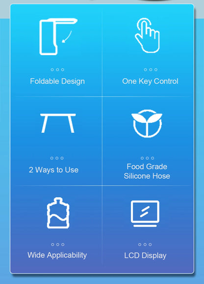 Electric Water Dispenser - Foldable Automatic Water Bottle Pump with USB Rechargeable Battery - ZOOMNSTORE