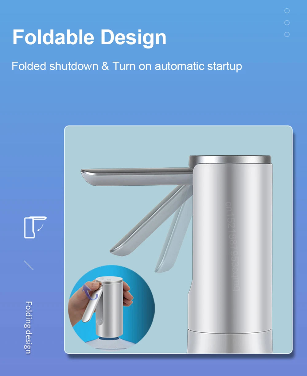 Electric Water Dispenser - Foldable Automatic Water Bottle Pump with USB Rechargeable Battery - ZOOMNSTORE