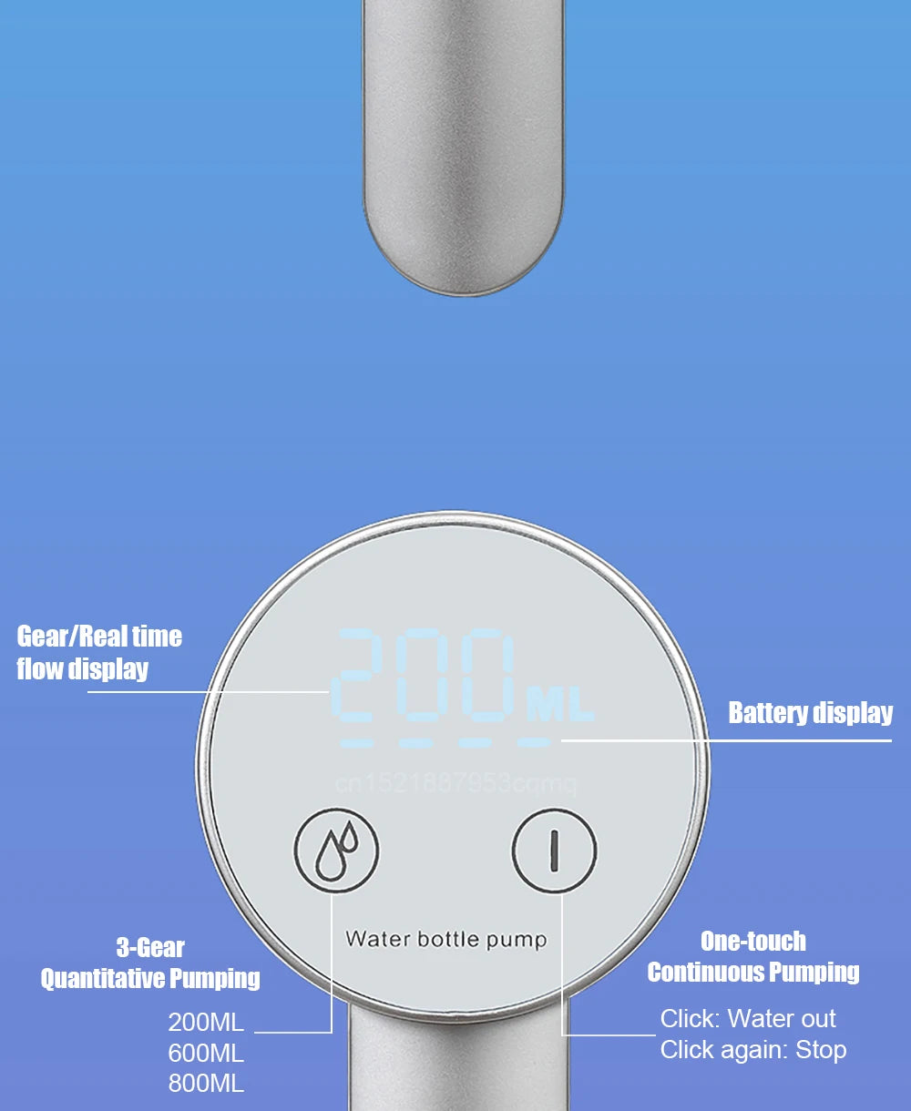 Electric Water Dispenser - Foldable Automatic Water Bottle Pump with USB Rechargeable Battery - ZOOMNSTORE