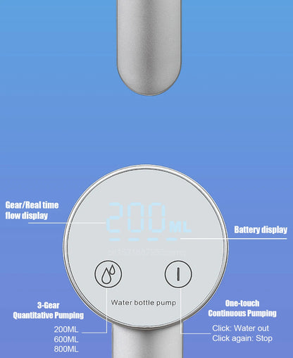Electric Water Dispenser - Foldable Automatic Water Bottle Pump with USB Rechargeable Battery - ZOOMNSTORE