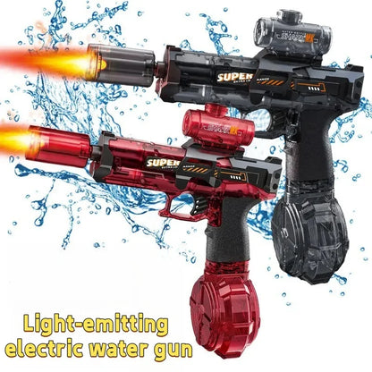 LED Water Gun Toy - Automatic Light-Up Pistol for Kids Summer Beach Pool Fun - ZOOMNSTORE
