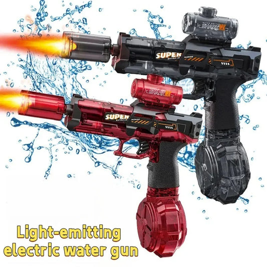 LED Water Gun Toy - Automatic Light-Up Pistol for Kids Summer Beach Pool Fun - ZOOMNSTORE