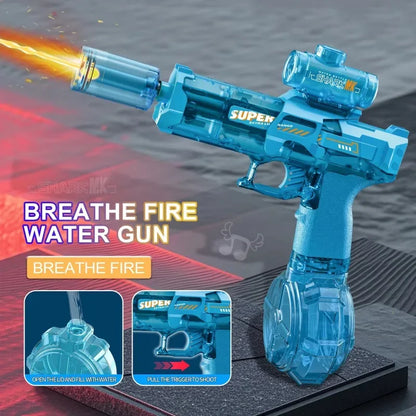 LED Water Gun Toy - Automatic Light-Up Pistol for Kids Summer Beach Pool Fun - ZOOMNSTORE