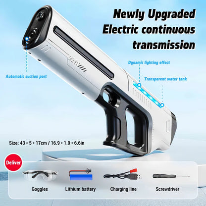 Electric Water Gun - Large Capacity Automatic Summer Toy for Kids - ZOOMNSTORE