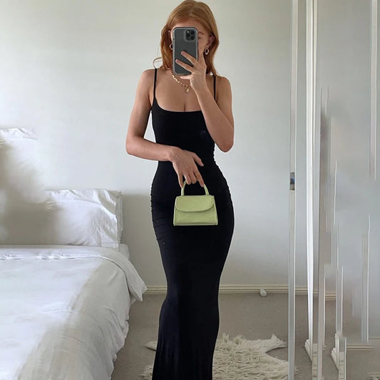 Elegant Backless Bodycon Maxi Dress - Summer Party Sundress for Women - ZOOMNSTORE