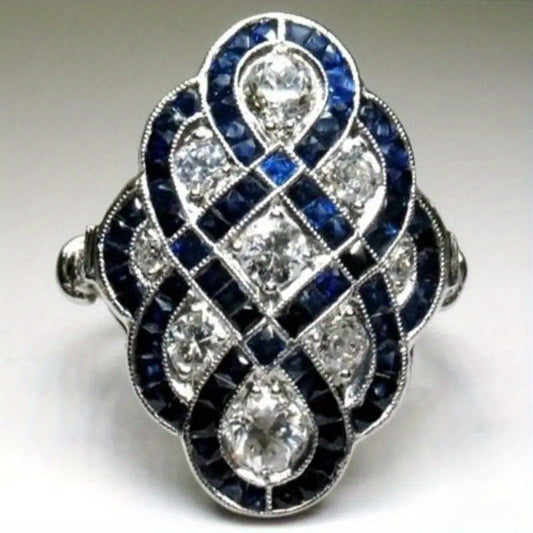 Elegant Ladies Ring - Unique Design with Synthetic Zirconia for Casual Parties and Banquets - ZOOMNSTORE