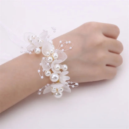 Elegant Girls Headband Imitated Pearl Hair Headdress Baby GirlsFlower Wreath Bride Garland Head Hoop Wedding Headbands Hair - ZOOMNSTORE