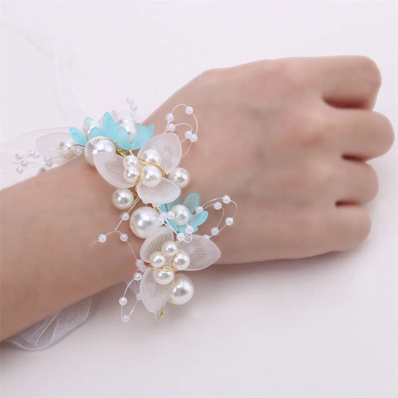 Elegant Girls Headband Imitated Pearl Hair Headdress Baby GirlsFlower Wreath Bride Garland Head Hoop Wedding Headbands Hair - ZOOMNSTORE