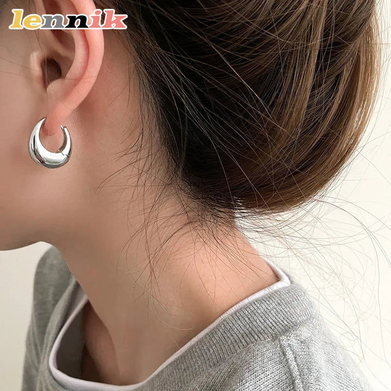 Elegant Stud Earrings - Women's 3D Metal Copper Design | Flattering Face Gift - ZOOMNSTORE