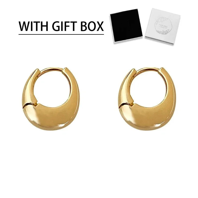 Elegant Stud Earrings - Women's 3D Metal Copper Design | Flattering Face Gift - ZOOMNSTORE