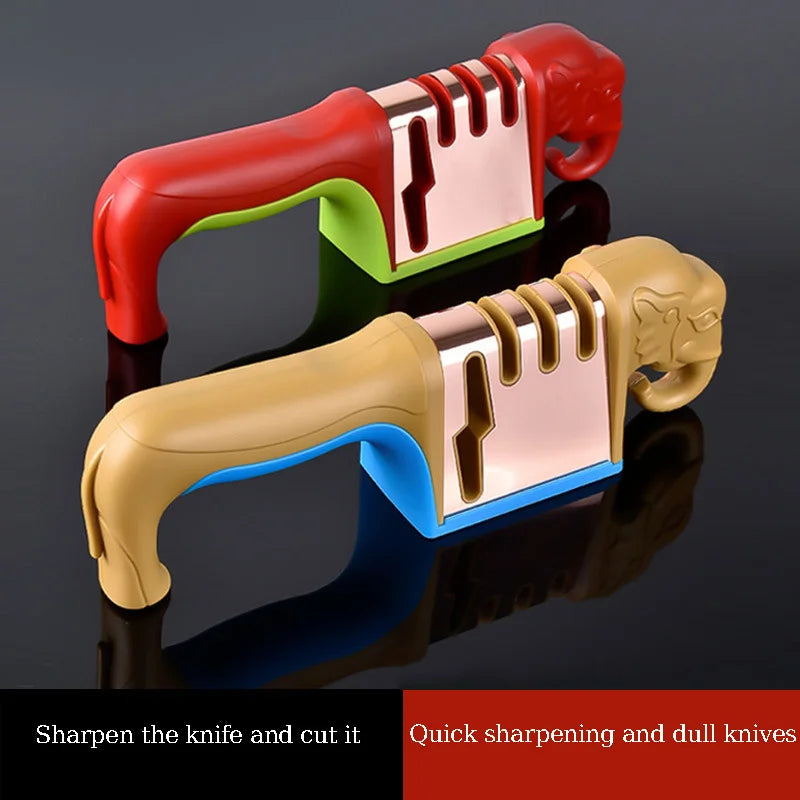 Elephant Multi-Functional Sharpener - Kitchen Knife  Scissors Sharpener Stone - ZOOMNSTORE