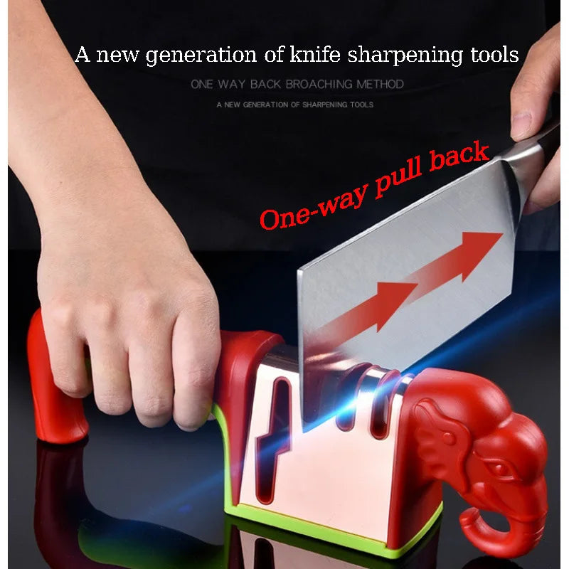 Elephant Multi-Functional Sharpener - Kitchen Knife  Scissors Sharpener Stone - ZOOMNSTORE