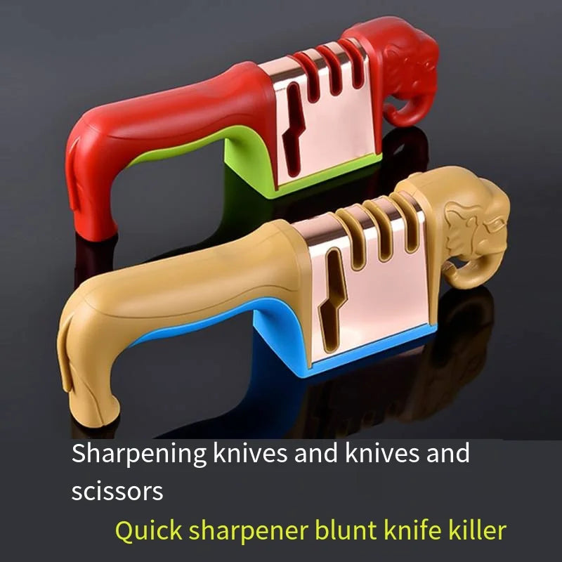 Elephant Multi-Functional Sharpener - Kitchen Knife  Scissors Sharpener Stone - ZOOMNSTORE