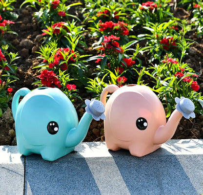 Elephant Watering Can - 2500ml Cute Cartoon Plastic Garden Watering Pot for Kids - ZOOMNSTORE