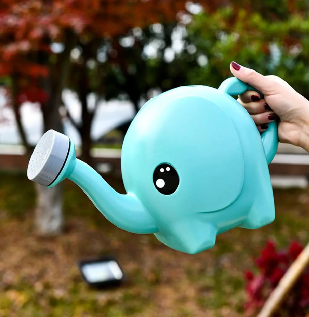 Elephant Watering Can - 2500ml Cute Cartoon Plastic Garden Watering Pot for Kids - ZOOMNSTORE