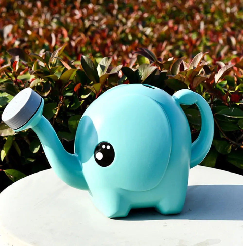 Elephant Watering Can - 2500ml Cute Cartoon Plastic Garden Watering Pot for Kids - ZOOMNSTORE