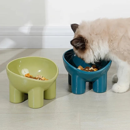 Elevated Cat Bowl - Durable Plastic Pet Bowl with Raised Feeding Stand for Cats & Dogs - ZOOMNSTORE