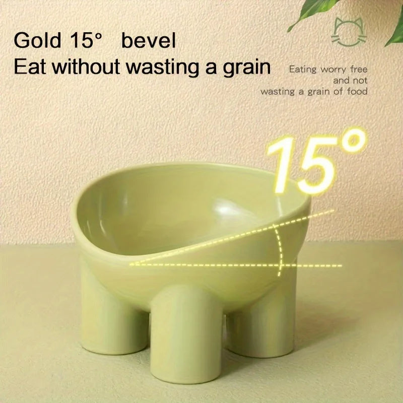 Elevated Cat Bowl - Durable Plastic Pet Bowl with Raised Feeding Stand for Cats & Dogs - ZOOMNSTORE