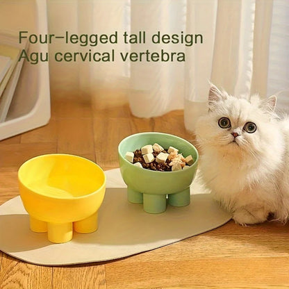 Elevated Cat Bowl - Durable Plastic Pet Bowl with Raised Feeding Stand for Cats & Dogs - ZOOMNSTORE