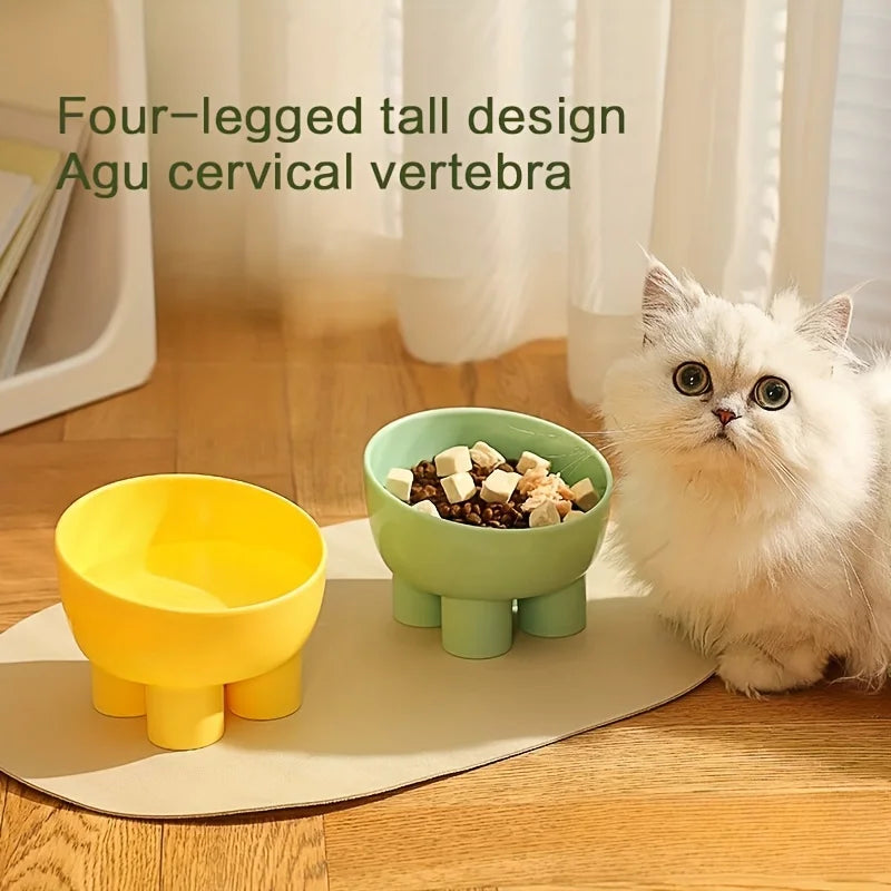 Elevated Cat Bowl - Durable Plastic Pet Bowl with Raised Feeding Stand for Cats & Dogs - ZOOMNSTORE