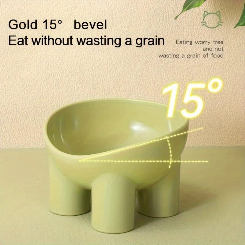 Elevated Cat Bowl - Durable Plastic Pet Bowl with Raised Feeding Stand for Cats & Dogs - ZOOMNSTORE