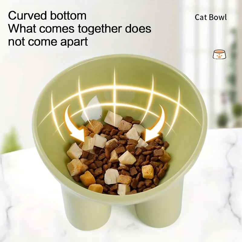Elevated Cat Bowl - Durable Plastic Pet Bowl with Raised Feeding Stand for Cats & Dogs - ZOOMNSTORE