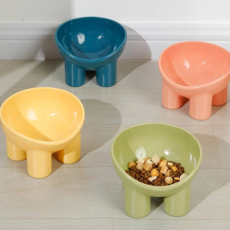 Elevated Cat Bowl - Durable Plastic Pet Bowl with Raised Feeding Stand for Cats & Dogs - ZOOMNSTORE