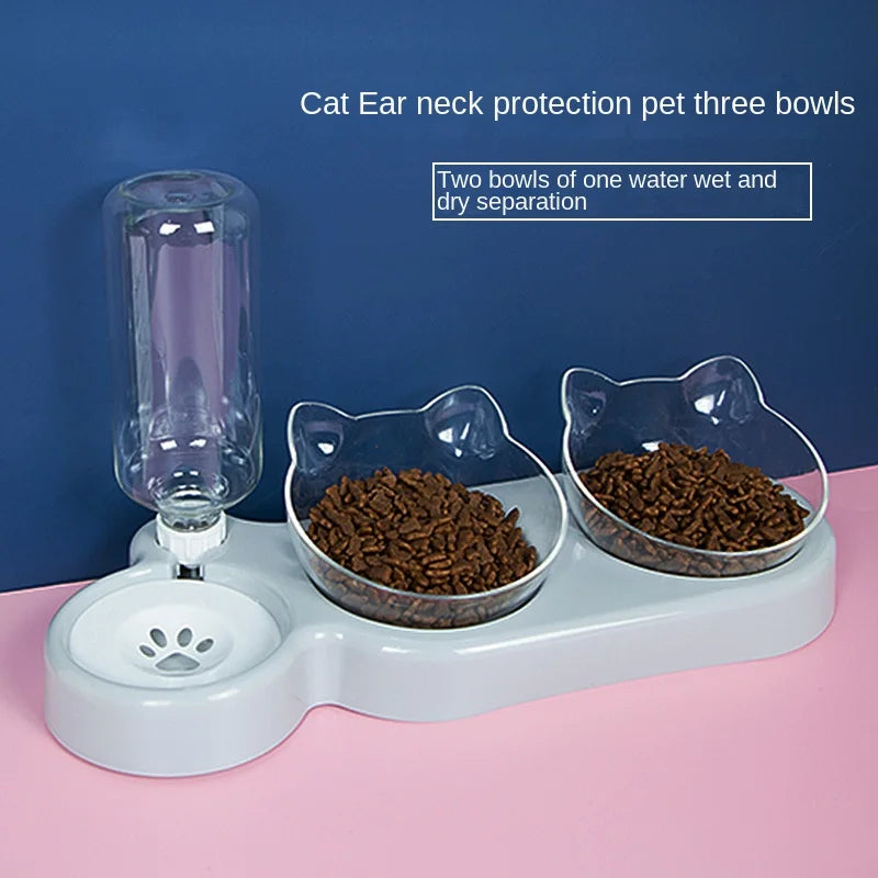Elevated Pet Bowls - Durable Double Feeder for Cats and Dogs - ZOOMNSTORE