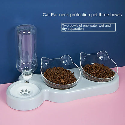 Elevated Pet Bowls - Durable Double Feeder for Cats and Dogs - ZOOMNSTORE