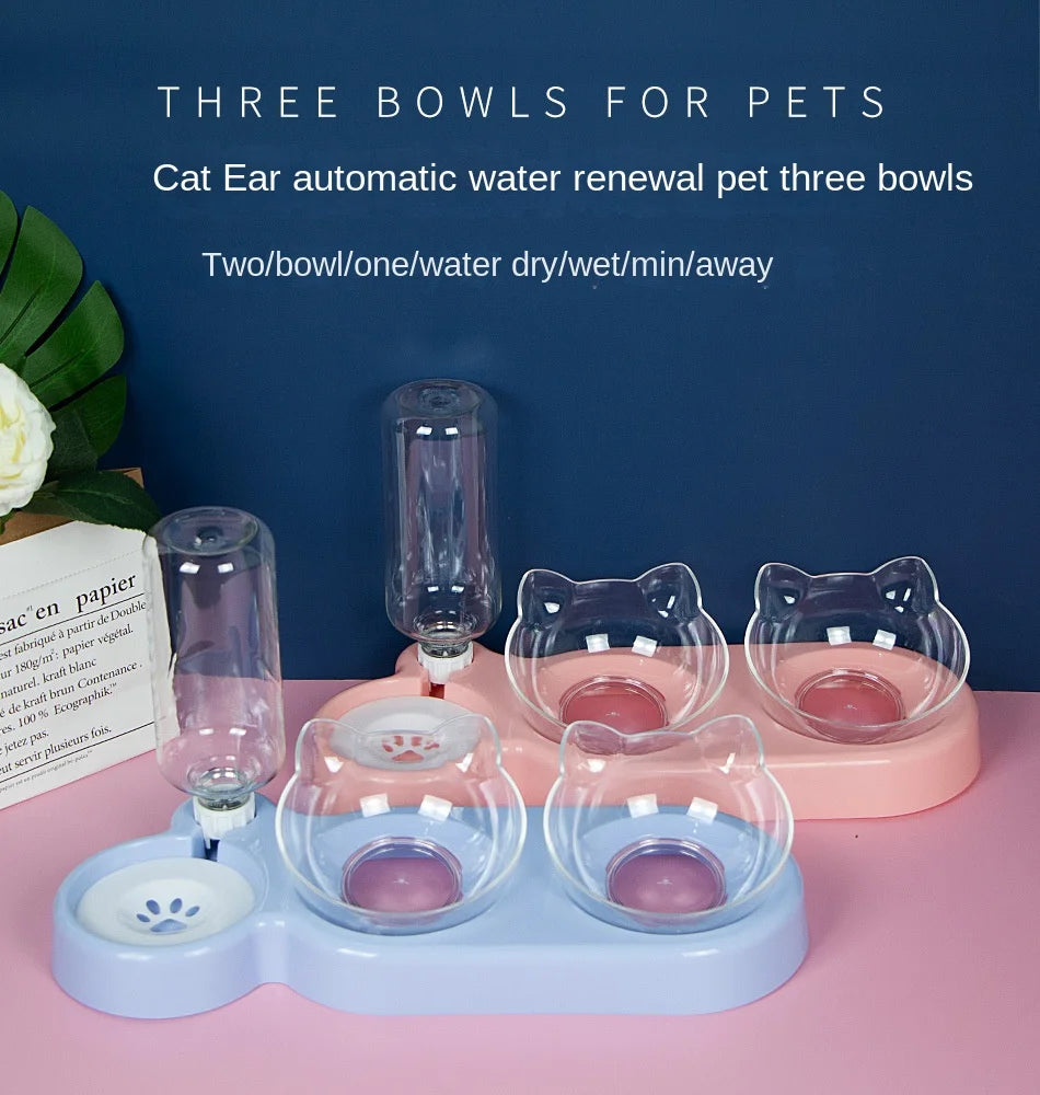 Elevated Pet Bowls - Durable Double Feeder for Cats and Dogs - ZOOMNSTORE