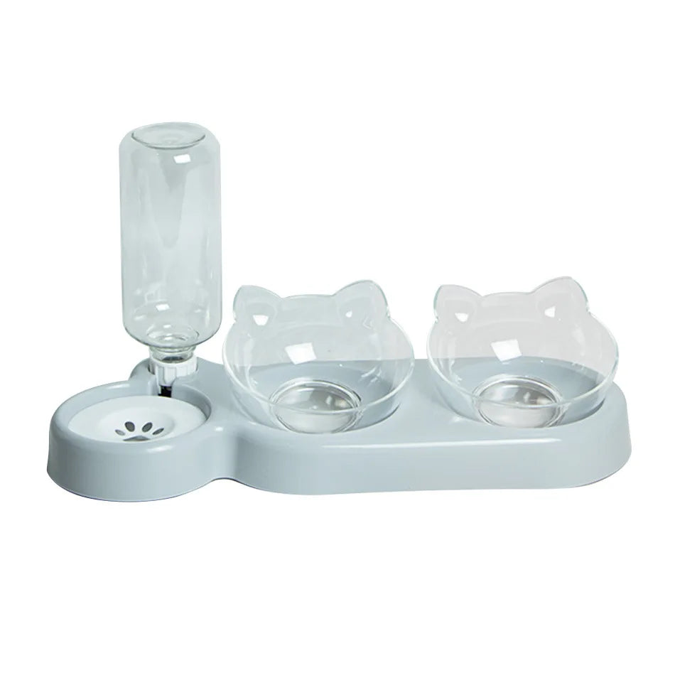 Elevated Pet Bowls - Durable Double Feeder for Cats and Dogs - ZOOMNSTORE