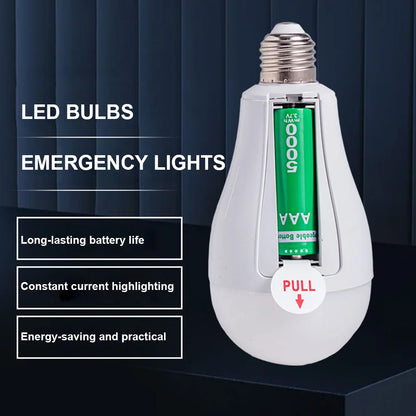 Emergency LED Bulb | Smart Charging Globe Light with 18650 Battery & Flicker-Free Hook - ZOOMNSTORE