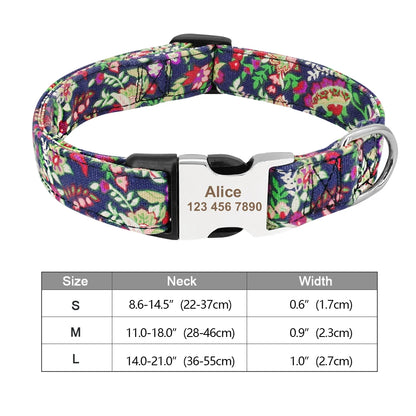 Personalized Engraved Dog Collar - Custom Nylon Pet ID Tag for Small  Large Dogs - ZOOMNSTORE