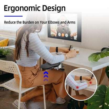 Ergonomic Foldable Desk Arm Rest  Wrist Support Pad with Rotating Mouse Pad Holder - ZOOMNSTORE