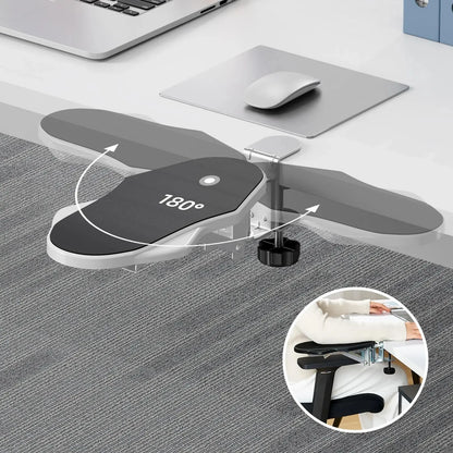 Ergonomic Foldable Desk Arm Rest  Wrist Support Pad with Rotating Mouse Pad Holder - ZOOMNSTORE