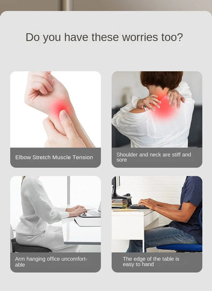 Ergonomic Foldable Desk Arm Rest  Wrist Support Pad with Rotating Mouse Pad Holder - ZOOMNSTORE