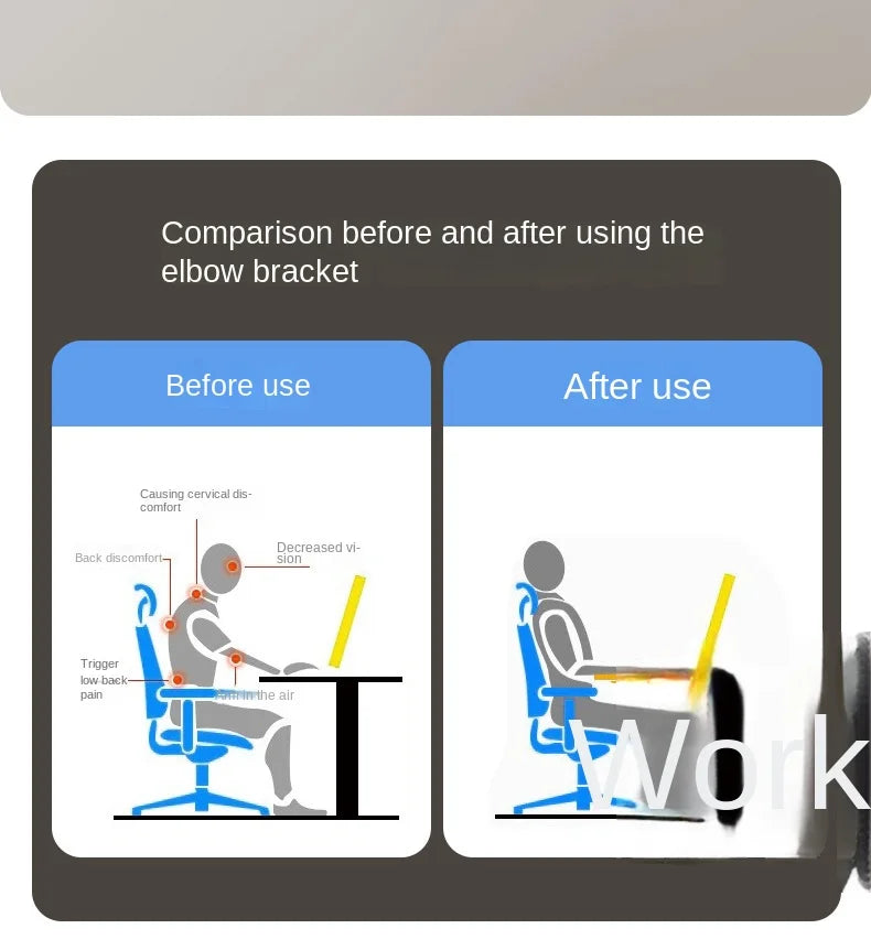 Ergonomic Foldable Desk Arm Rest  Wrist Support Pad with Rotating Mouse Pad Holder - ZOOMNSTORE