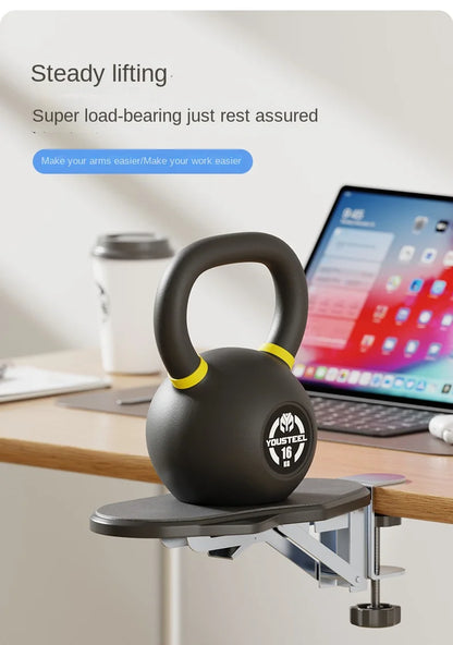 Ergonomic Foldable Desk Arm Rest  Wrist Support Pad with Rotating Mouse Pad Holder - ZOOMNSTORE