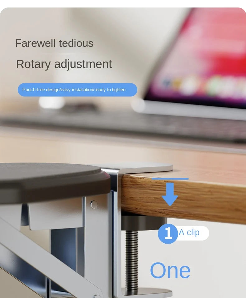 Ergonomic Foldable Desk Arm Rest  Wrist Support Pad with Rotating Mouse Pad Holder - ZOOMNSTORE