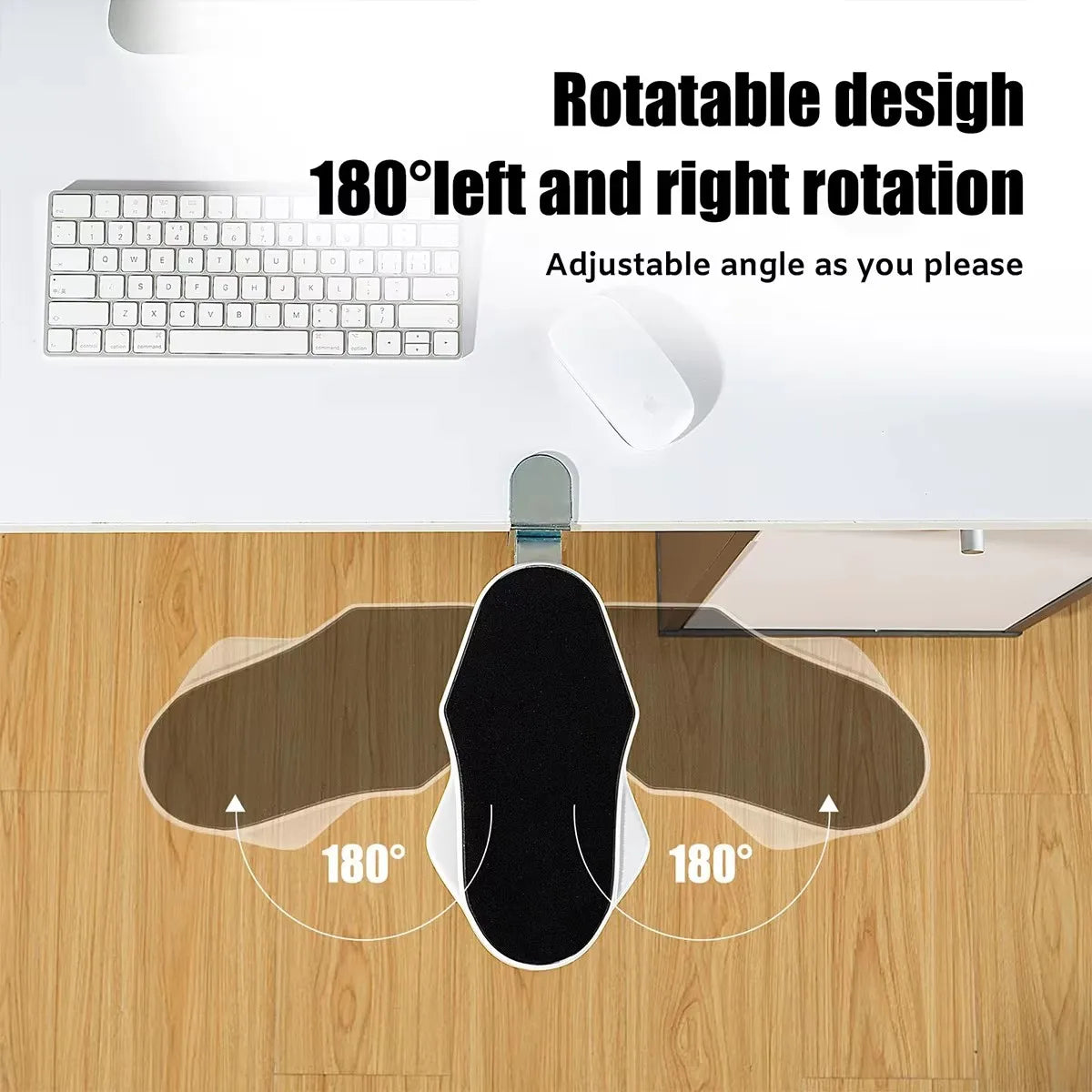 Ergonomic Foldable Desk Arm Rest  Wrist Support Pad with Rotating Mouse Pad Holder - ZOOMNSTORE