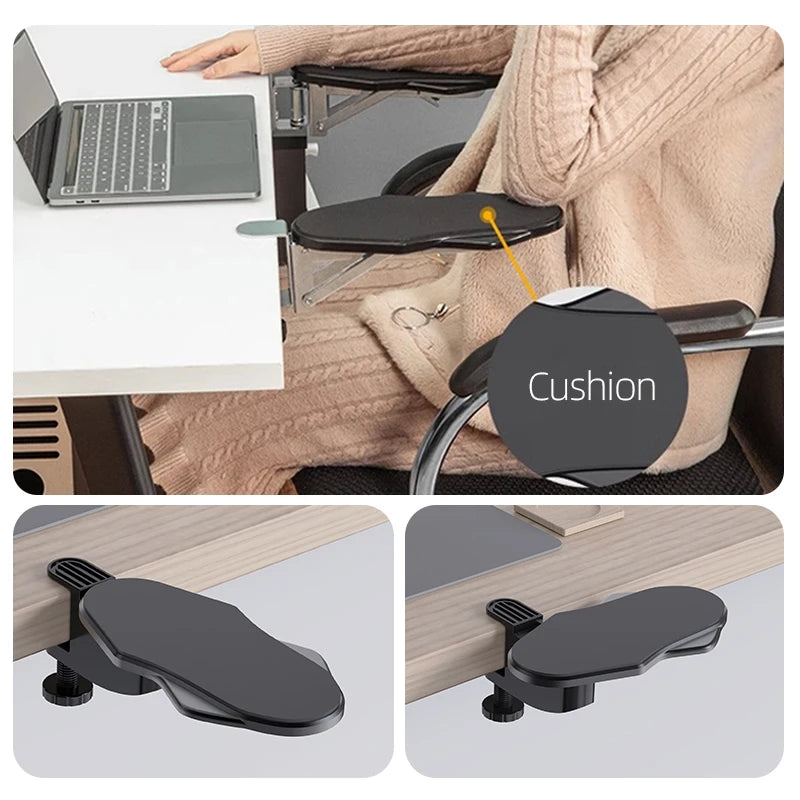 Ergonomic Foldable Desk Arm Rest  Wrist Support Pad with Rotating Mouse Pad Holder - ZOOMNSTORE