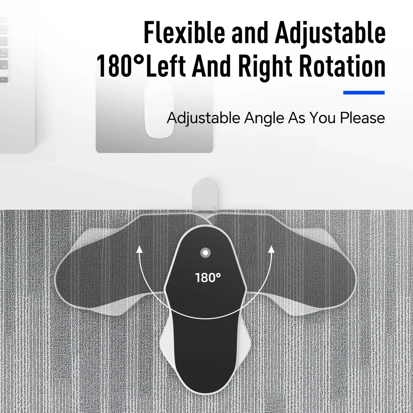 Ergonomic Foldable Desk Arm Rest  Wrist Support Pad with Rotating Mouse Pad Holder - ZOOMNSTORE