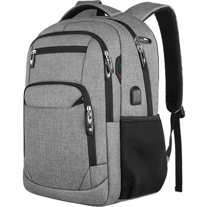Ergonomic Black Backpack - Large Capacity Waterproof Travel Bag for Men - ZOOMNSTORE