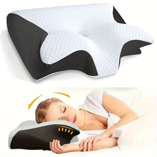 Ergonomic Cotton Pillow – Soft Lightweight Memory Foam Pillow for Comfortable Sleep - ZOOMNSTORE