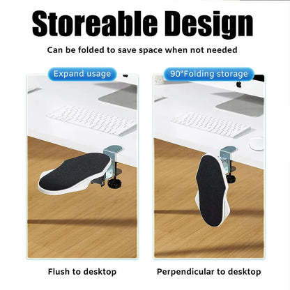 Ergonomic Foldable Desk Arm Rest  Wrist Support Pad with Rotating Mouse Pad Holder - ZOOMNSTORE