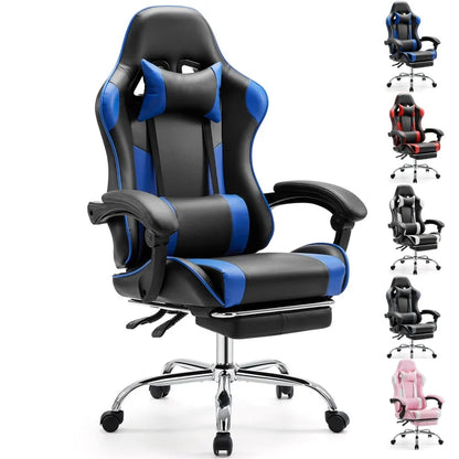 Ergonomic Gaming Chair – Adjustable Racing PU Leather Desk Chair with Lumbar Support - ZOOMNSTORE