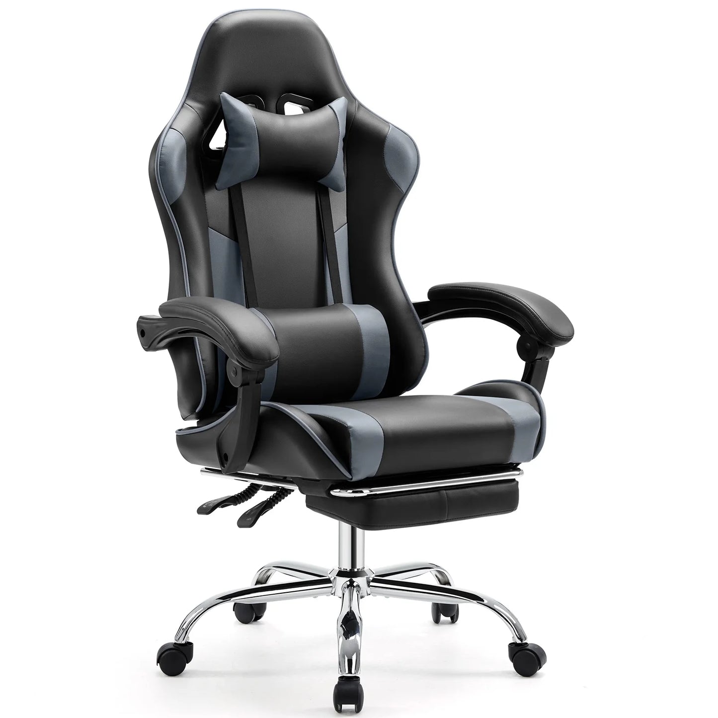 Ergonomic Gaming Chair – Adjustable Racing PU Leather Desk Chair with Lumbar Support - ZOOMNSTORE
